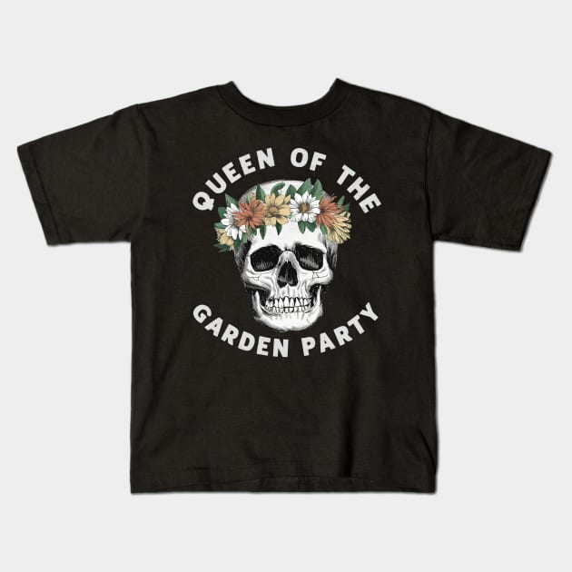 Queen of the garden party Kids T-Shirt by Evgmerk